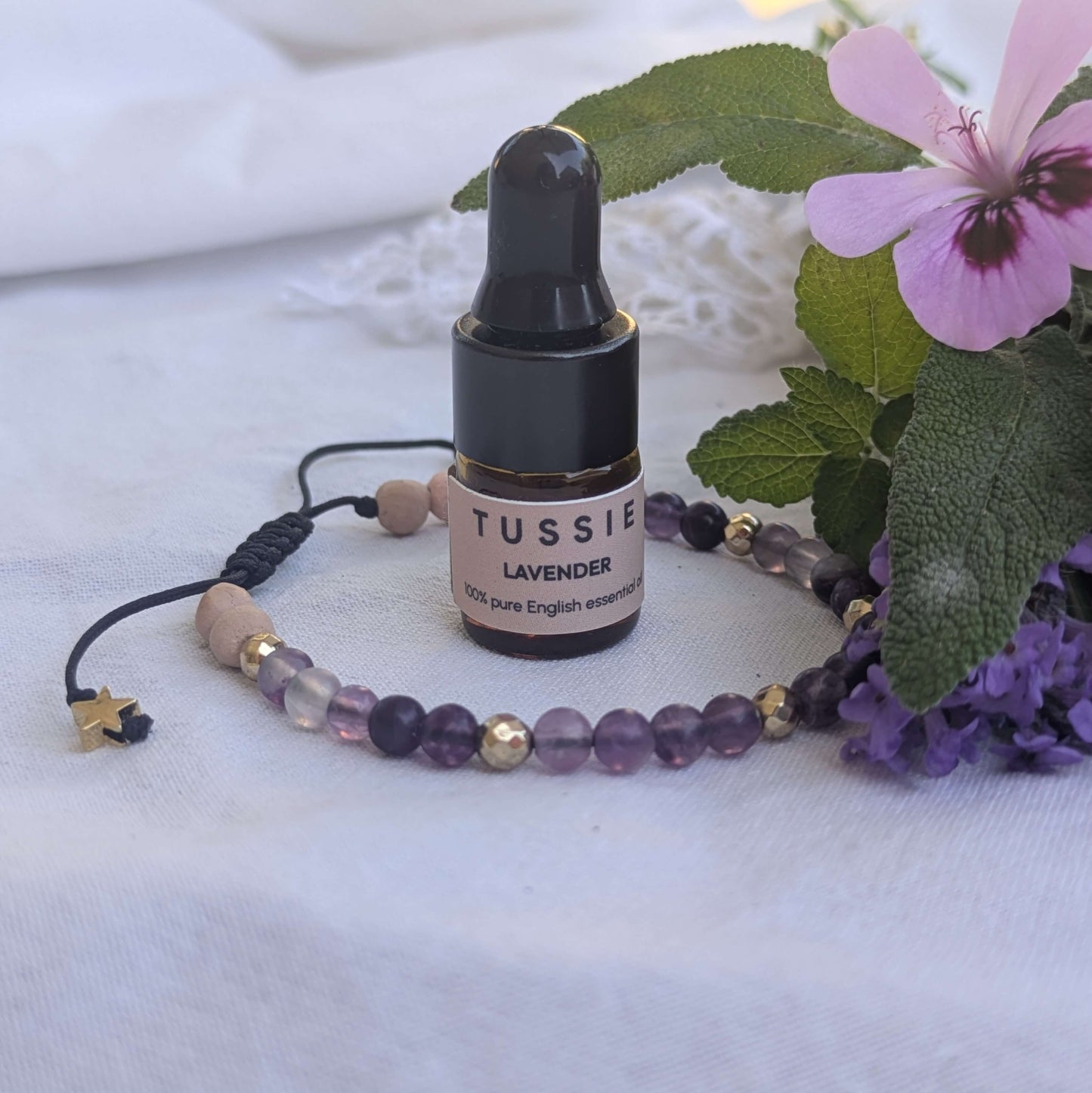 Purple Fluorite Aromatherapy Bracelet
