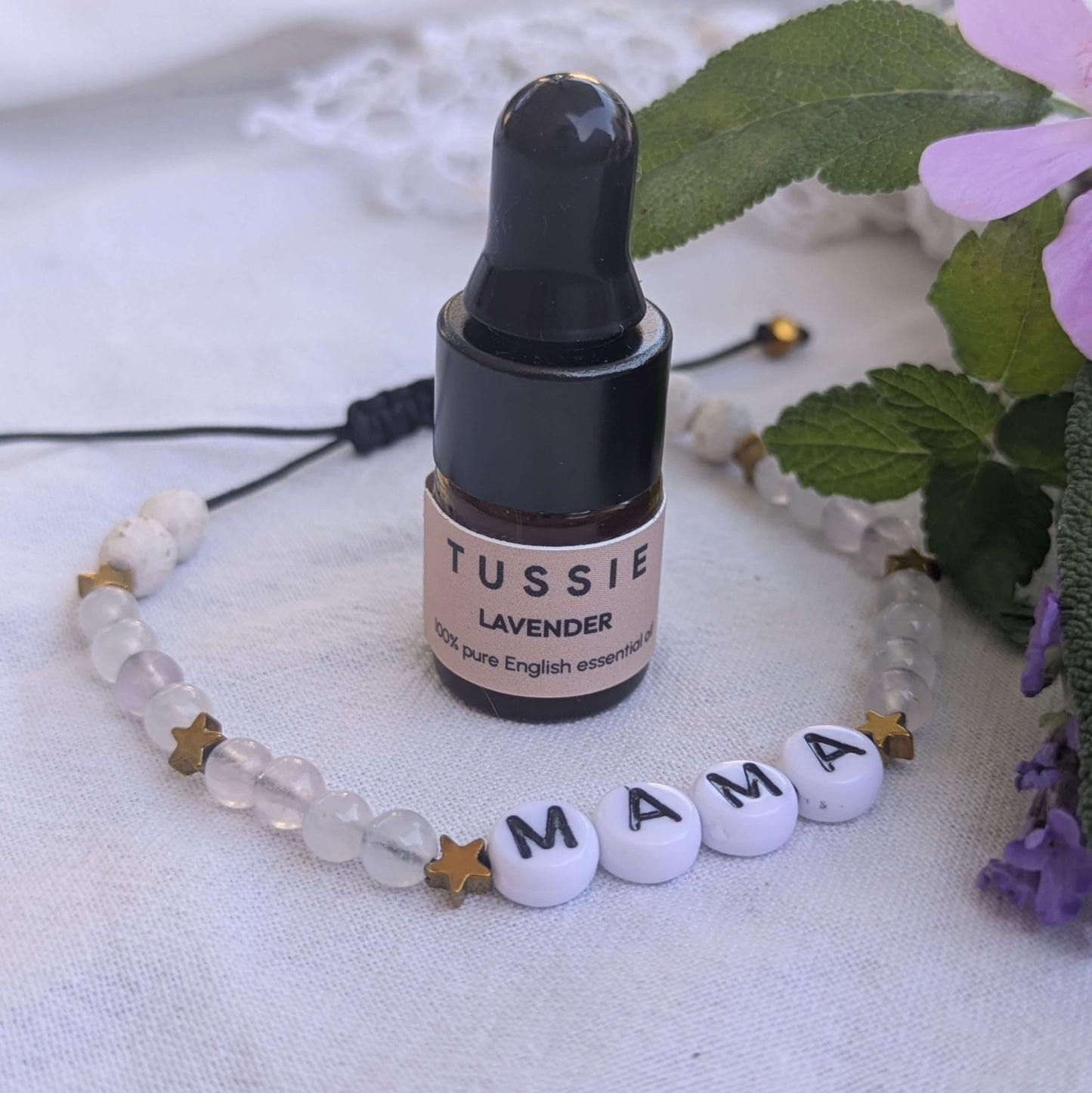 White Jade 'MAMA' Aromatherapy Bracelet
