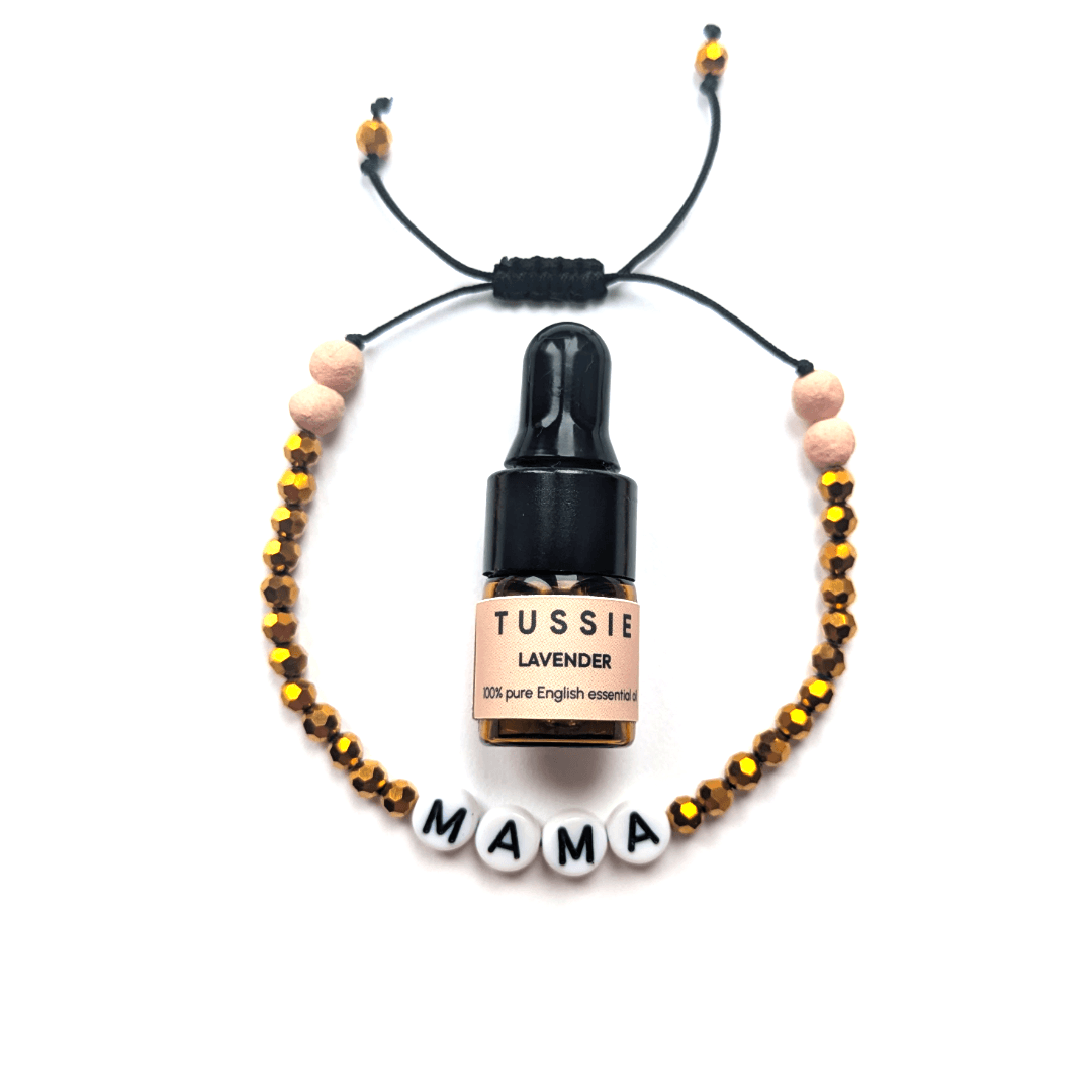 Golden 'MAMA' Aromatherapy Bracelet